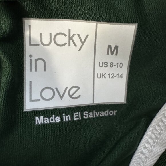 Lucky in Love Level Up Tennis Dress Green & white size Medium NWT - Picture 8 of 10